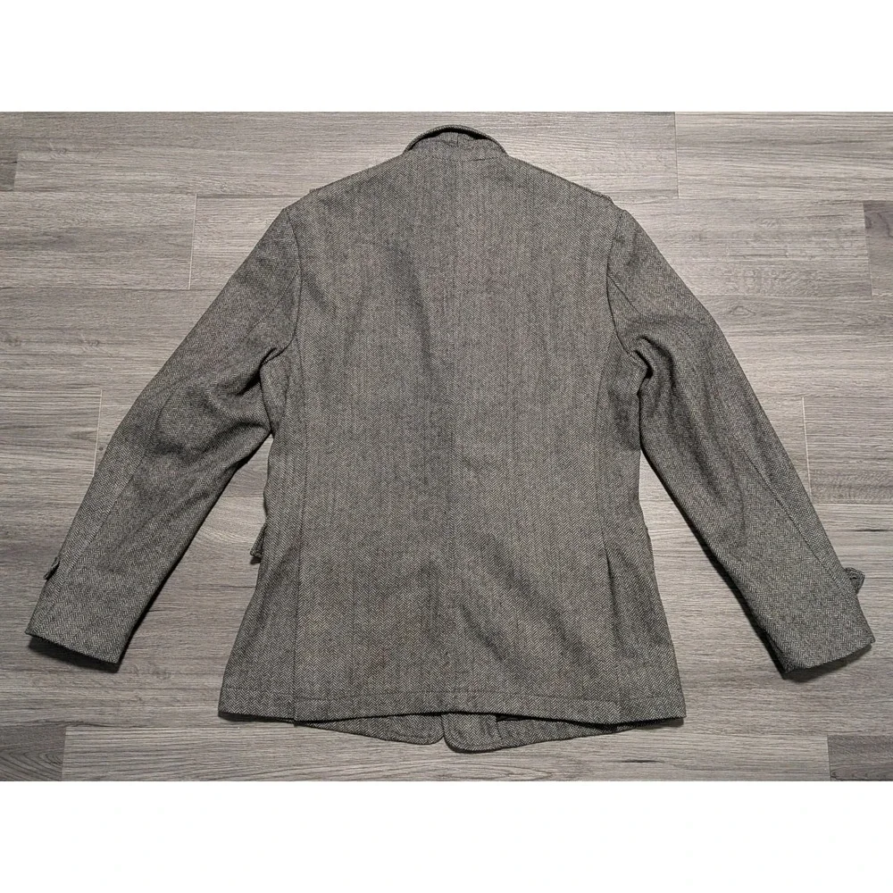 Banana Republic Men's Gray Wool Blend Military Epaulette Jacket Blazer Size 40R
